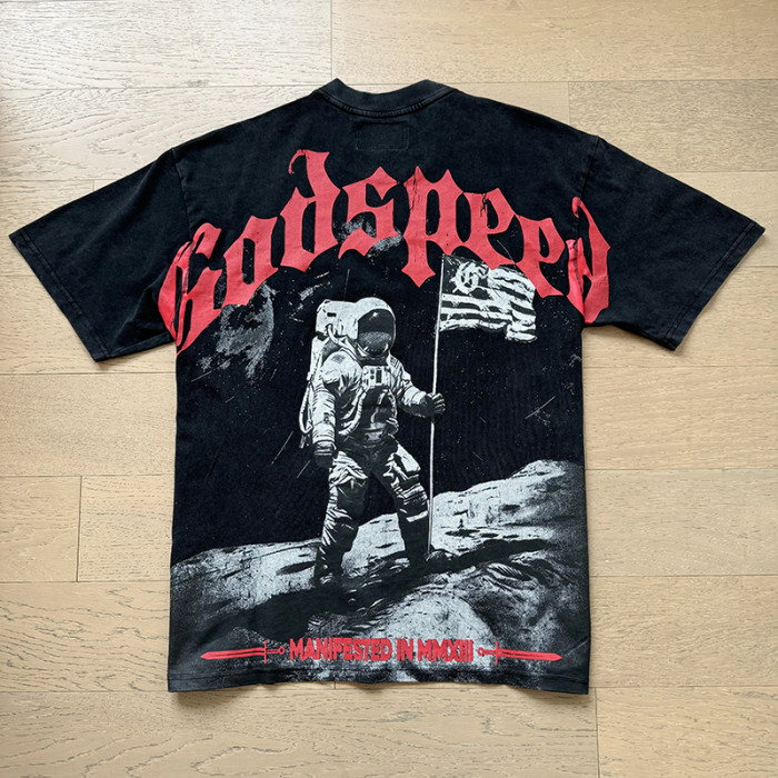 Moon-landing astronauts' vintage washed double-sided printed T-shirt 29044587
