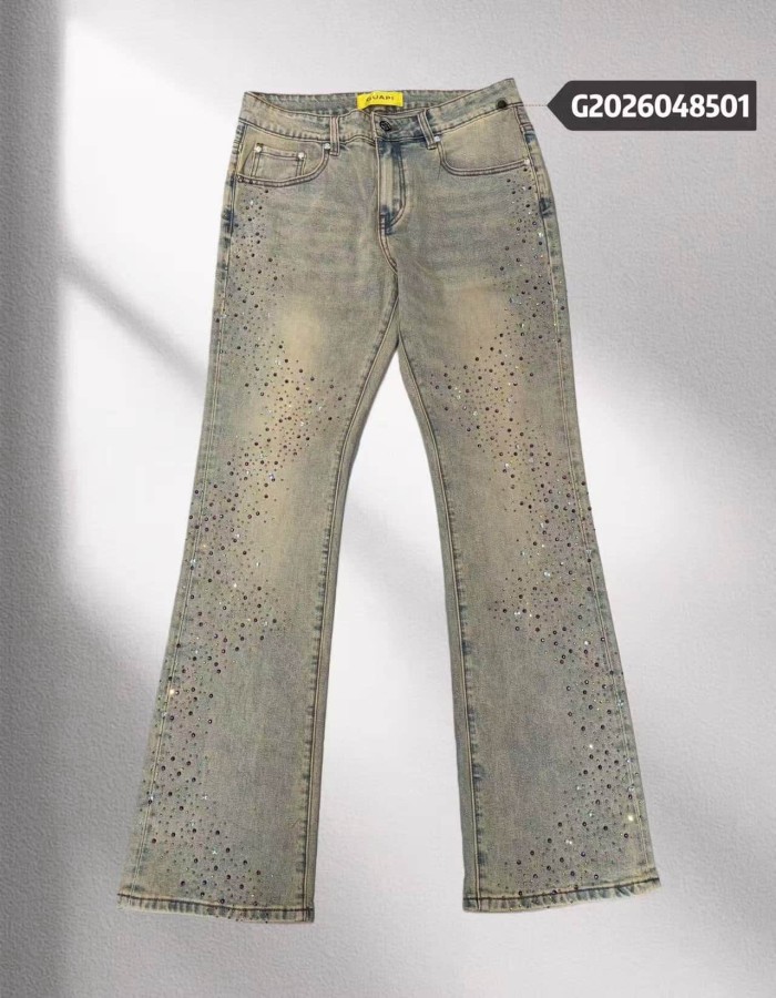 1:1 quality version Star River Rhinestone Vintage Flared Jeans 2 colors 29045805
