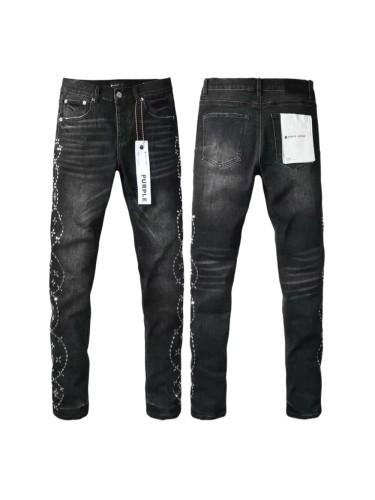 1:1 quality version Side Diamond Chain Rhinestone Jeans 29045806