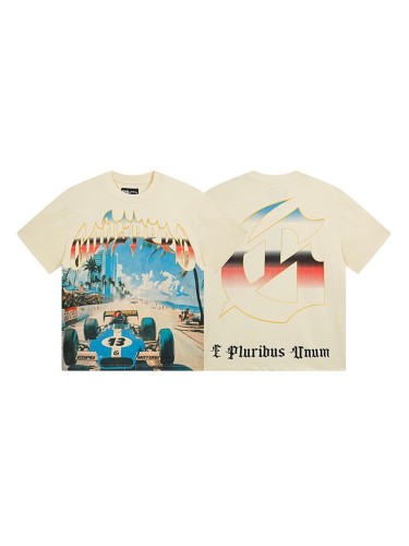 Miami F1 Racing Beige Double-sided Printed Short-sleeved T-shirt 29044616