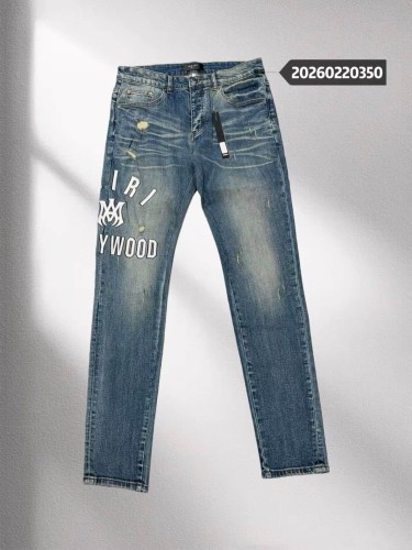 1:1 quality version Hollywood White Line Embroidered Jeans 29045804