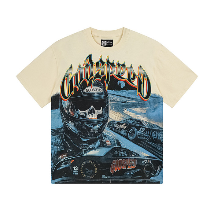 Racing Skull G Logo Beige Short-sleeved T-shirt 29046927