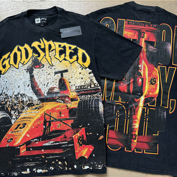F1 racing champion vintage black short-sleeved T-shirt 29046889