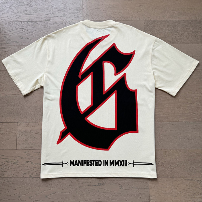 Racing Skull G Logo Beige Short-sleeved T-shirt 29046927