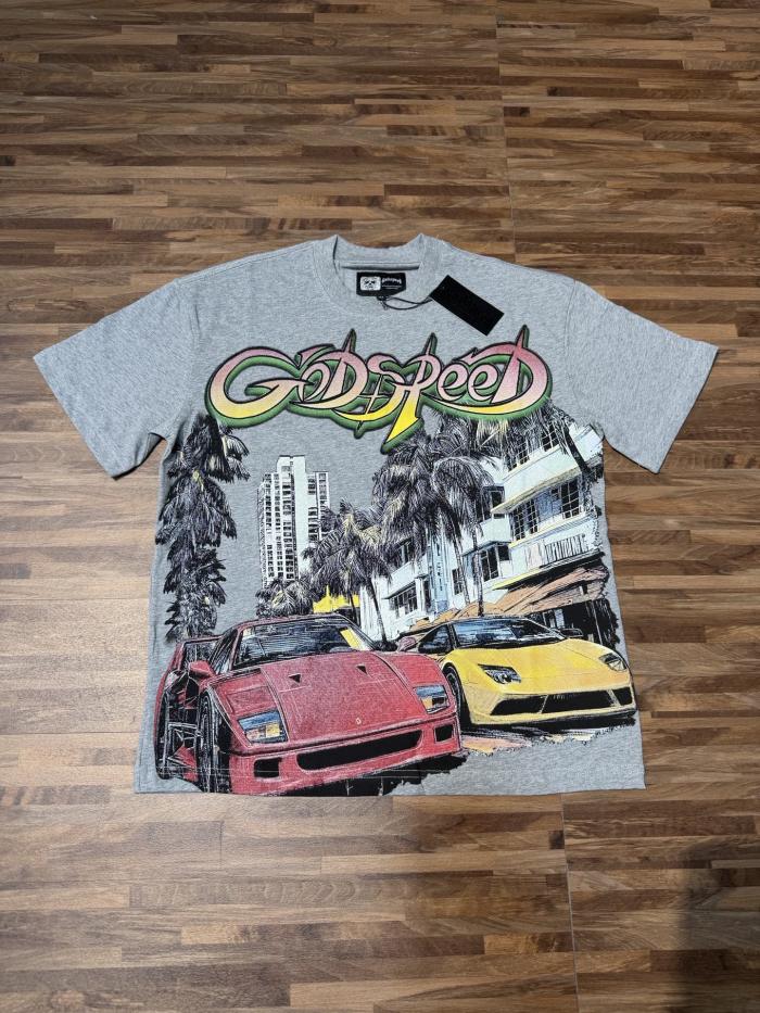 Miami sports car G logo gray short-sleeved T-shirt 29047413