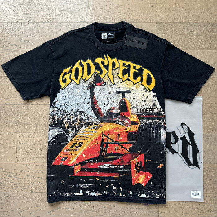 F1 racing champion vintage black short-sleeved T-shirt 29046889