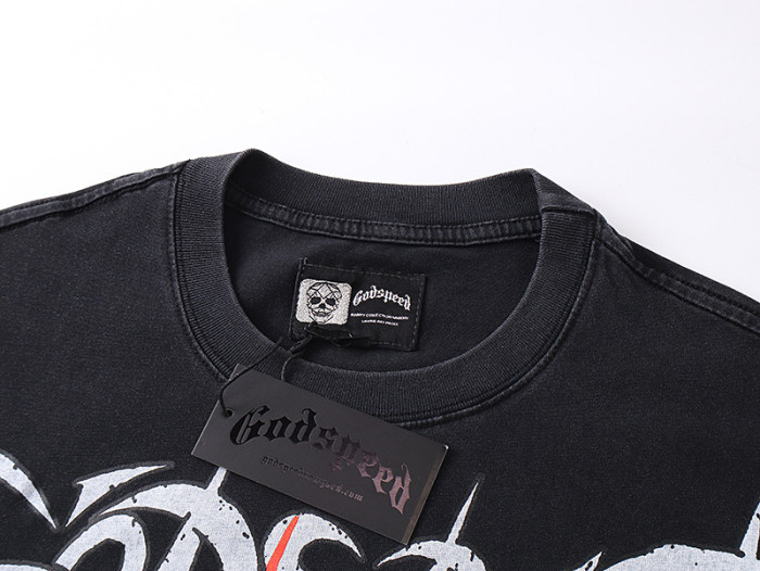 Doomsday Skull Neon G Black-marked Vintage Short-sleeved T-shirt 29046897