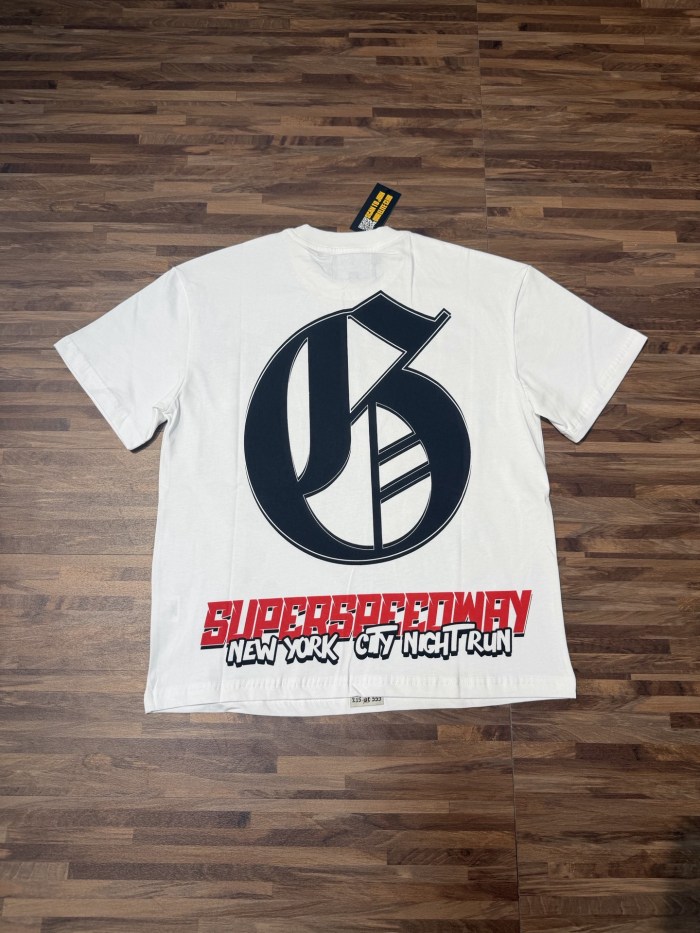 Modified car parts G logo white short-sleeved T-shirt 29047408