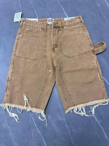 Khaki Cargo Raw Edge Denim Shorts 29047339