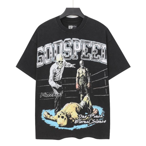 Boxing ring skeleton boxer Big G black-marked vintage short-sleeved T-shirt 29052462
