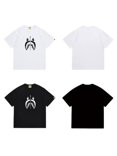Minimalist White Shark Graphic T-Shirt 2 colors 29051342