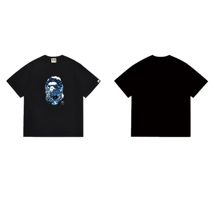 Snow Scene Forest Ape Head Print T-Shirt 2 colors 29052393