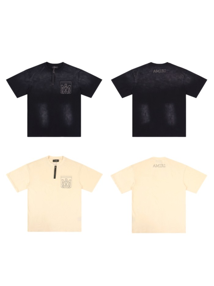 Pocket Embroidery Washed Tee 2 colors 29052422