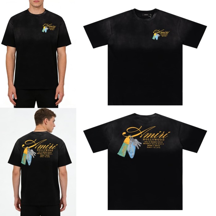 Hollywood Tassel Key Print Washed Tee 29052420