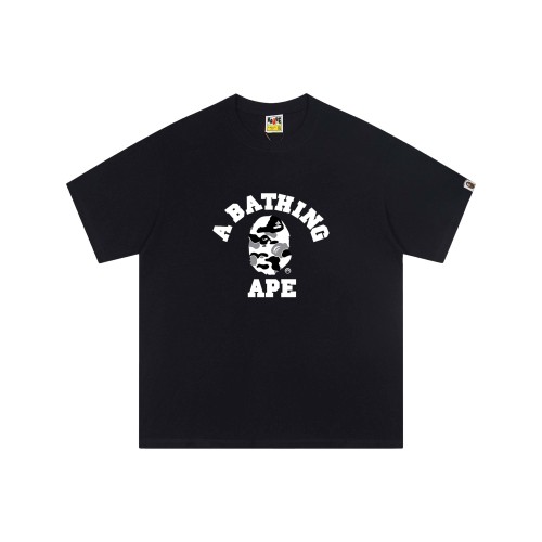 Black and white camouflage curved letter print T-Shirt 2 colors 29052772
