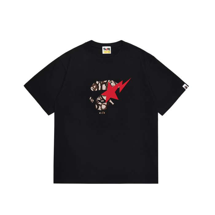 Camo Ape Head Red Star Lightning Print T-Shirt 2 colors 29051332