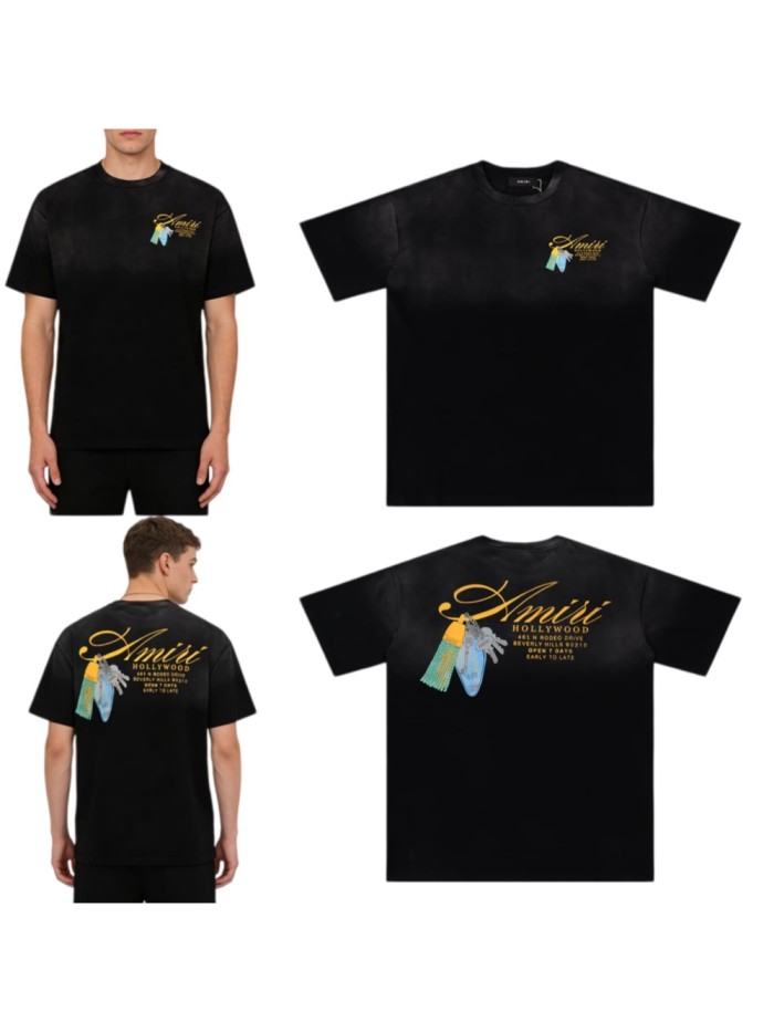 Hollywood Tassel Key Print Washed Tee 29052420
