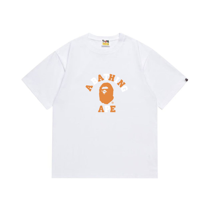 College Ape Head Graphic Orange White Logo T-Shirt 2 colors 29051411