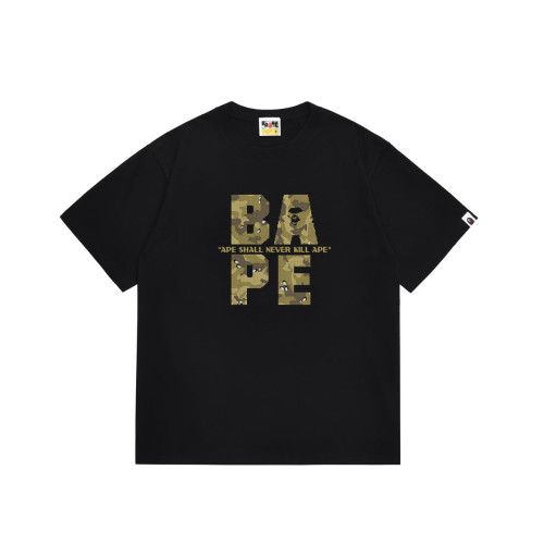 Yellow Camo  BAPE  Letter Print T-Shirt 2 colors 29052366