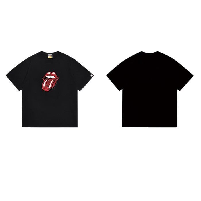 Rolling Stones Tongue Logo Red ABC Camo Print T-Shirt 2 colors 29052480