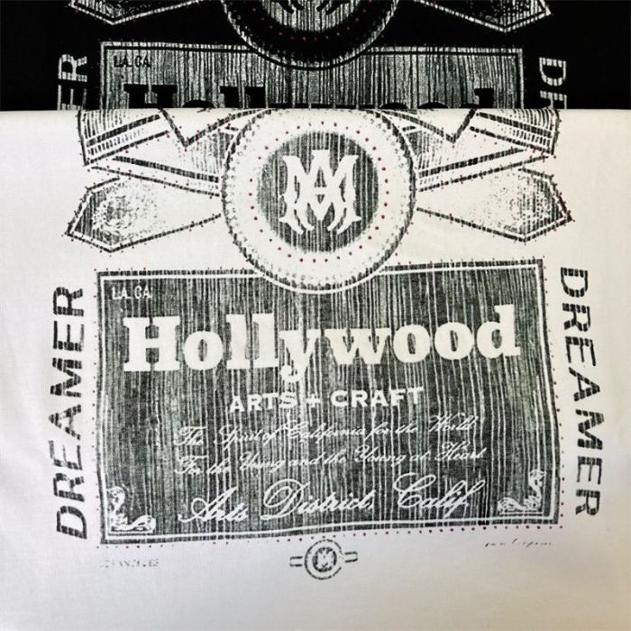 Hollywood Retro Wine Label Print Tee 2 colors 29052577
