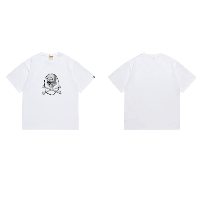 Ape Head Skull Crossbones Print T-Shirt 2 colors 29052467