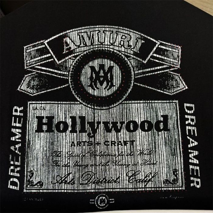 Hollywood Retro Wine Label Print Tee 2 colors 29052577