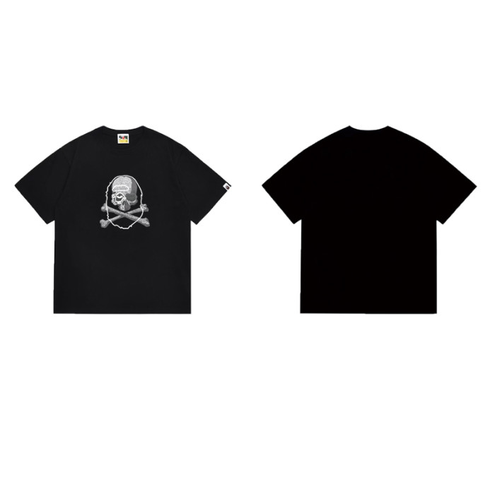 Ape Head Skull Crossbones Print T-Shirt 2 colors 29052467