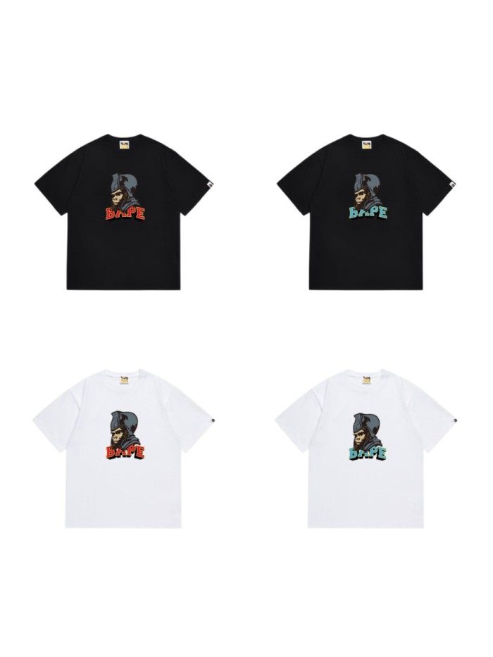 Retro Ape Warrior Head Print T-Shirt 4 colors 29051494