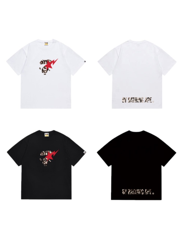 Camo Ape Head Red Star Lightning Print T-Shirt 2 colors 29051332