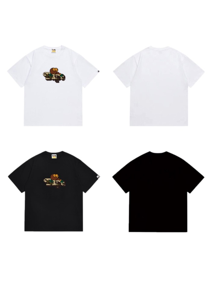 Cartoon Ape Camo  Bape  Font Print T-shirt 2 colors 29052710