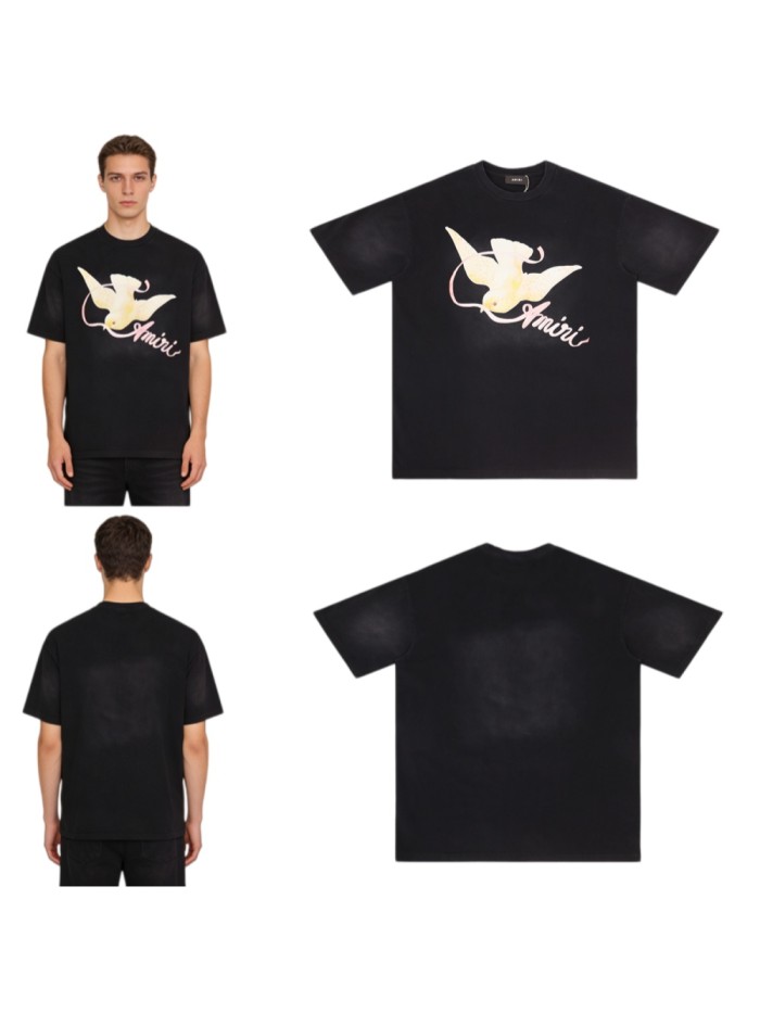 Branch-holding Peace Dove Print Washed Tee 29052424