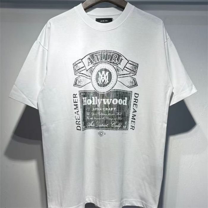 Hollywood Retro Wine Label Print Tee 2 colors 29052577