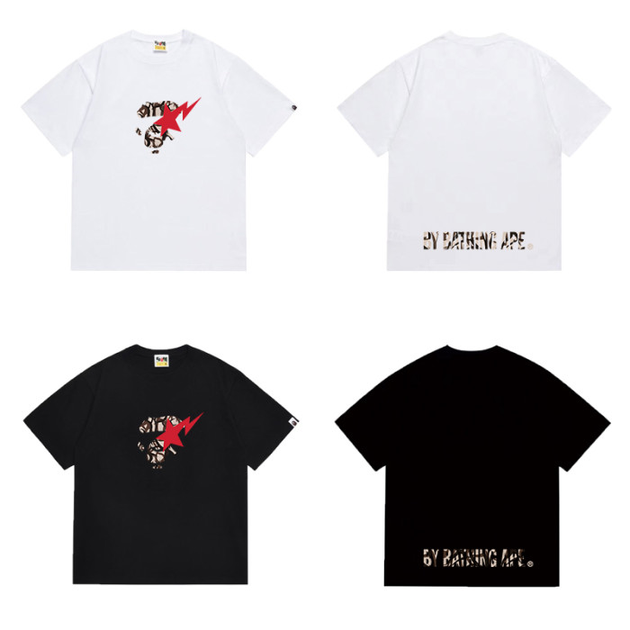 Camo Ape Head Red Star Lightning Print T-Shirt 2 colors 29051332
