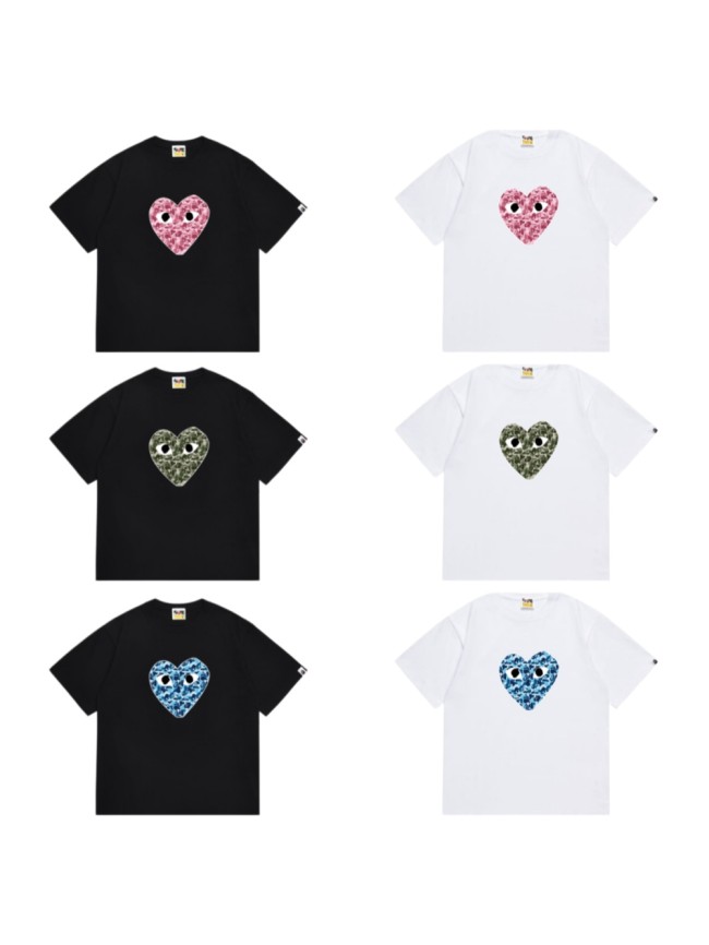 Sweet Cool Camo Heart Ape Head Print T-Shirt 6 colors 29052391