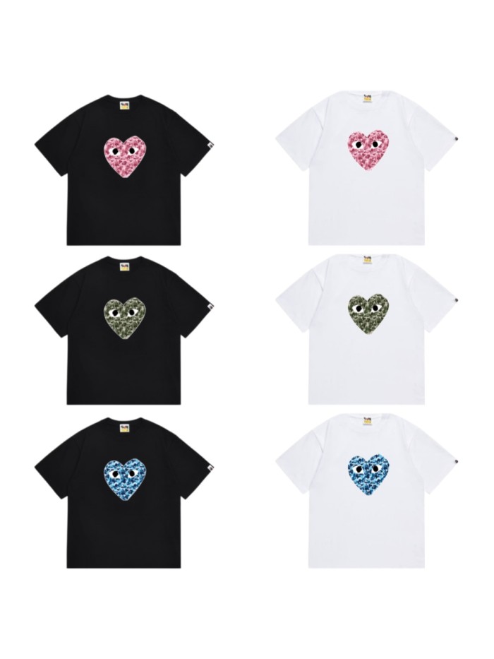 Sweet Cool Camo Heart Ape Head Print T-Shirt 6 colors 29052391