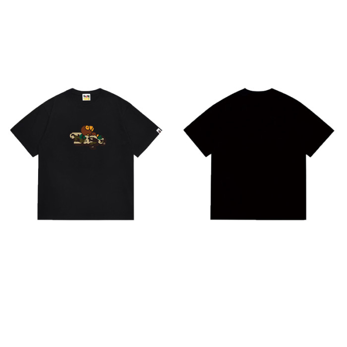 Cartoon Ape Camo  Bape  Font Print T-shirt 2 colors 29052710