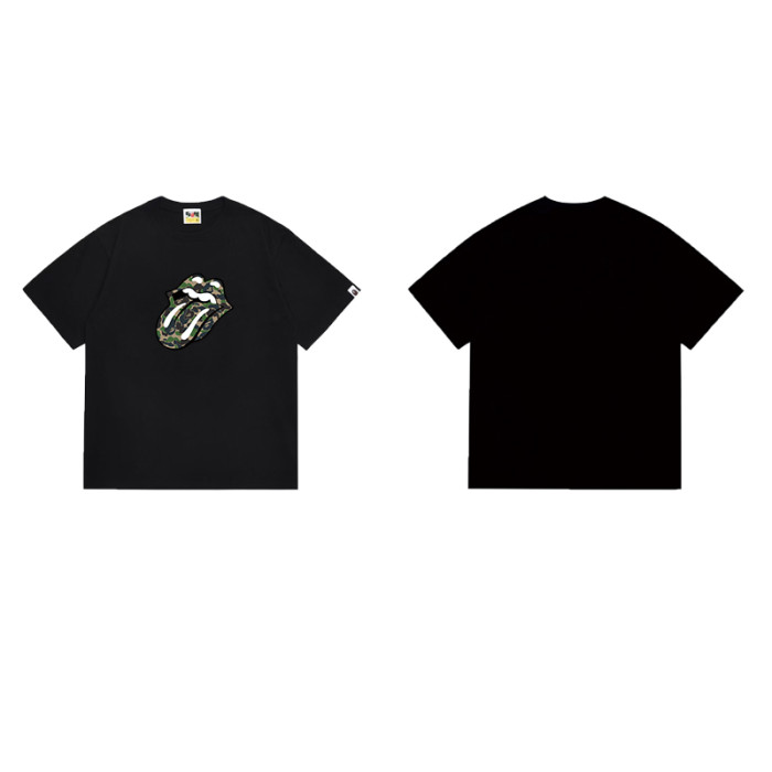 Rolling Stones Tongue Camo Print Street Style T-Shirt 2 colors 29052470