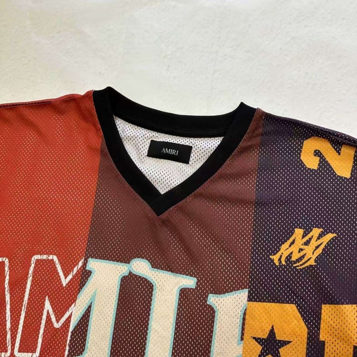 1:1 quality version Three-tone Color Block Champion Mesh Football Jersey Tee 29052450