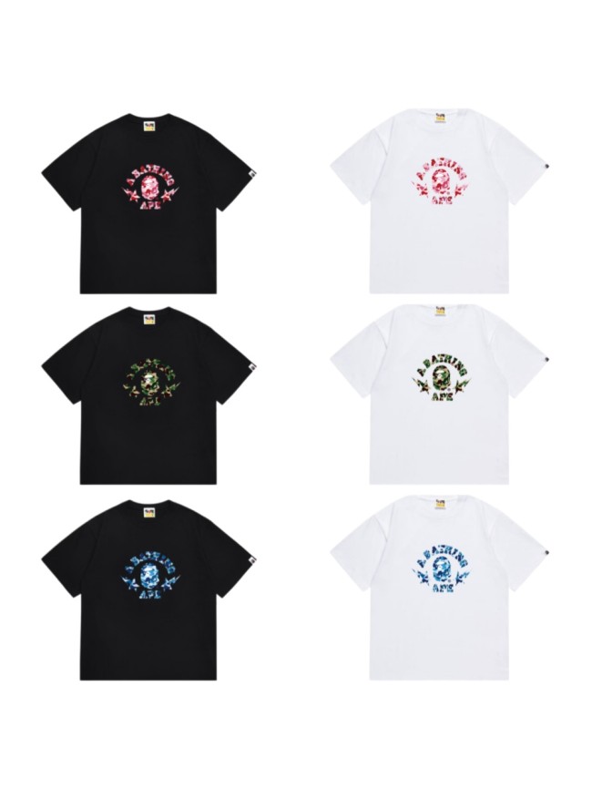 ABC Camo Ape Head College Logo Print T-Shirt 6 colors 29052493