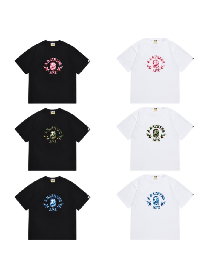 ABC Camo Ape Head College Logo Print T-Shirt 6 colors 29052493