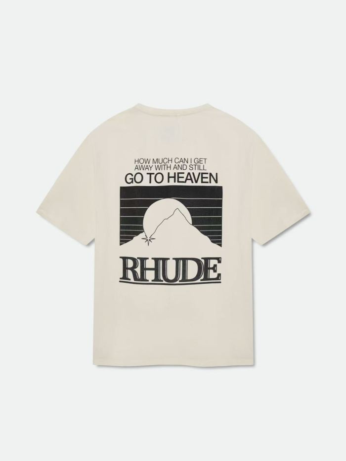 Mountain Sunrise Slogan Print Tee 2 colors 29052373