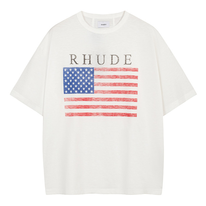 American Flag Slub Cotton Print Tee 29052368