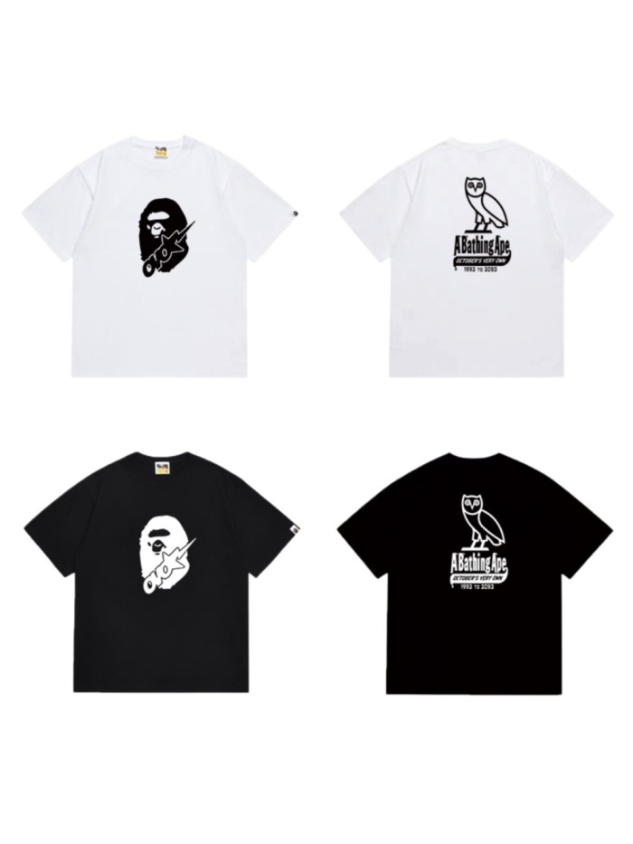 OVO Ape Head Owl Lightning Print T-Shirt 2 colors 29051414