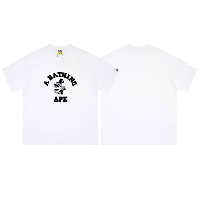 Black and white camouflage curved letter print T-Shirt 2 colors 29052772