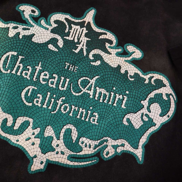 Chateau Baroque Border Print Washed Tee 2 colors 29052415