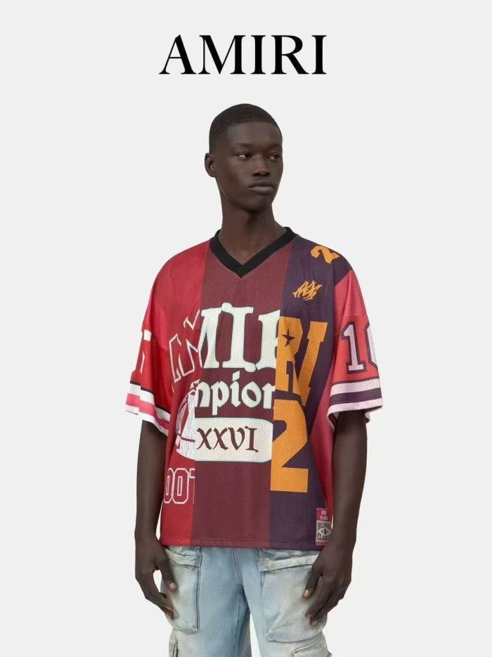 1:1 quality version Three-tone Color Block Champion Mesh Football Jersey Tee 29052450