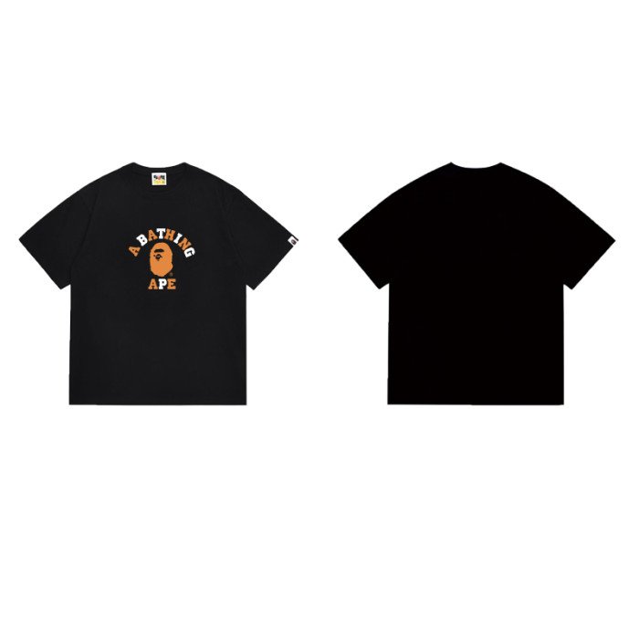 College Ape Head Graphic Orange White Logo T-Shirt 2 colors 29051411