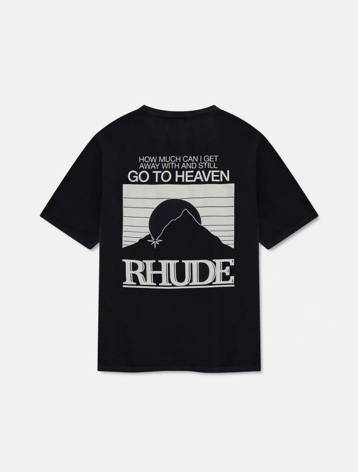 Mountain Sunrise Slogan Print Tee 2 colors 29052373
