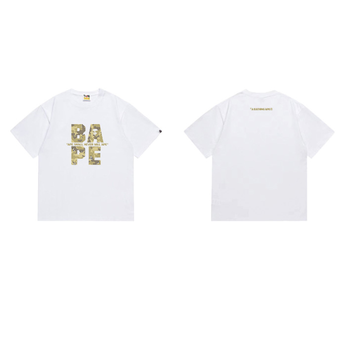 Yellow Camo  BAPE  Letter Print T-Shirt 2 colors 29052366